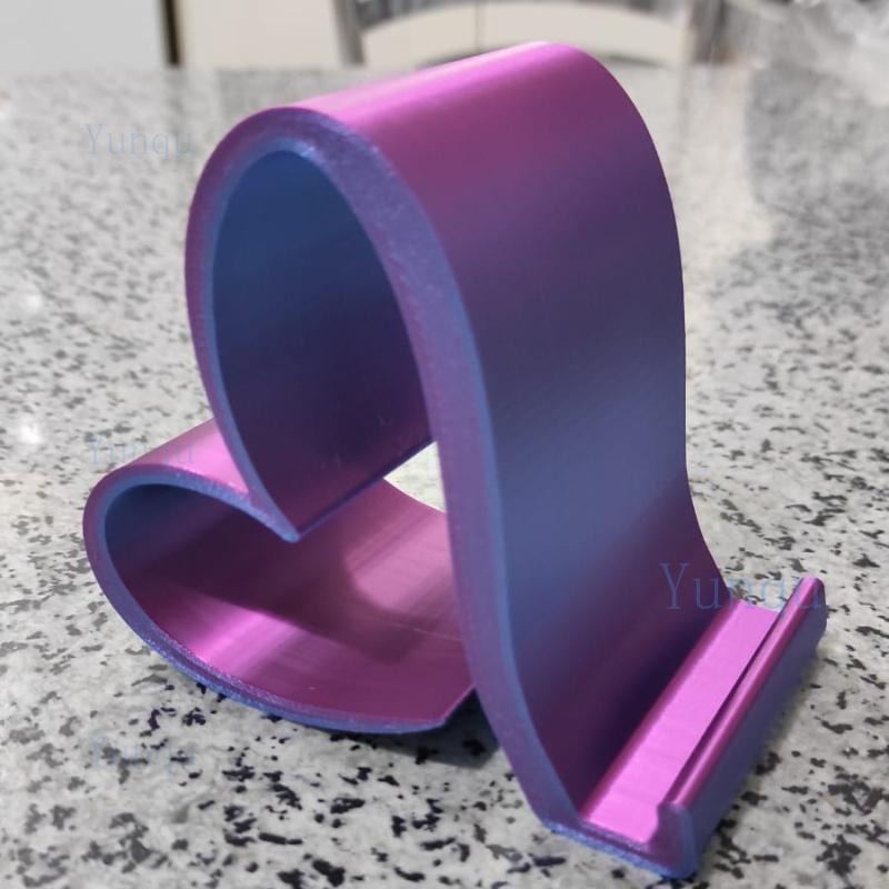 1pc Heart-Shaped Phone Stand, 3D Printed Universal Mobile& Tablet Holder, Multi-Color Elegant Desktop Organizer for Home, Office, Party Decor