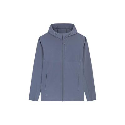 Training Series Woven Hooded Solid Color Brand Logo Lightweight Soft Comfortable Sun Protection Jacket Men Jackets Gray 152427624-4