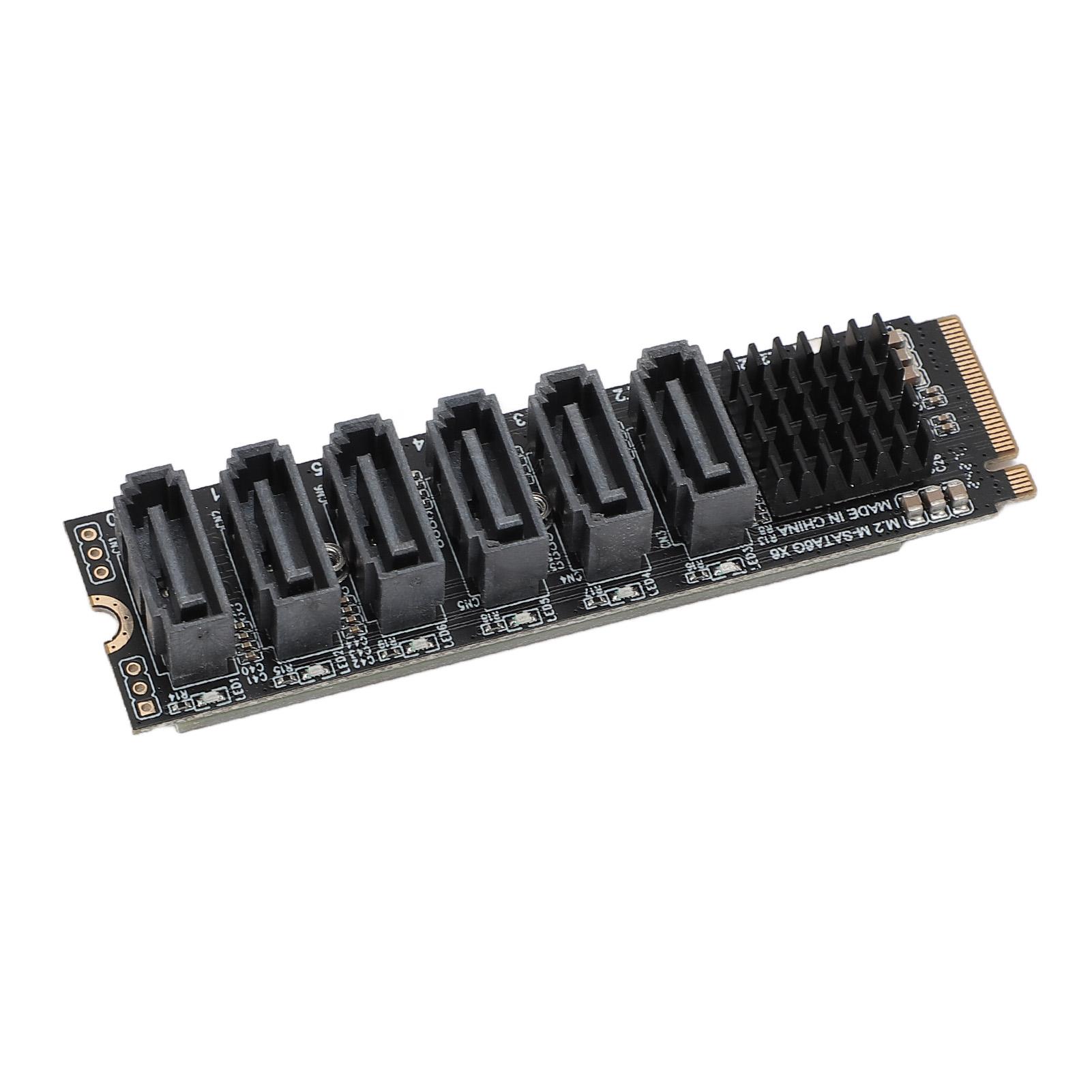 

Адаптерна карта M.2 до Serial ATA3.0 6 Гбіт/с Висока швидкість ASM1166 M.2 M EKY PCIE3.0 до Serial ATA