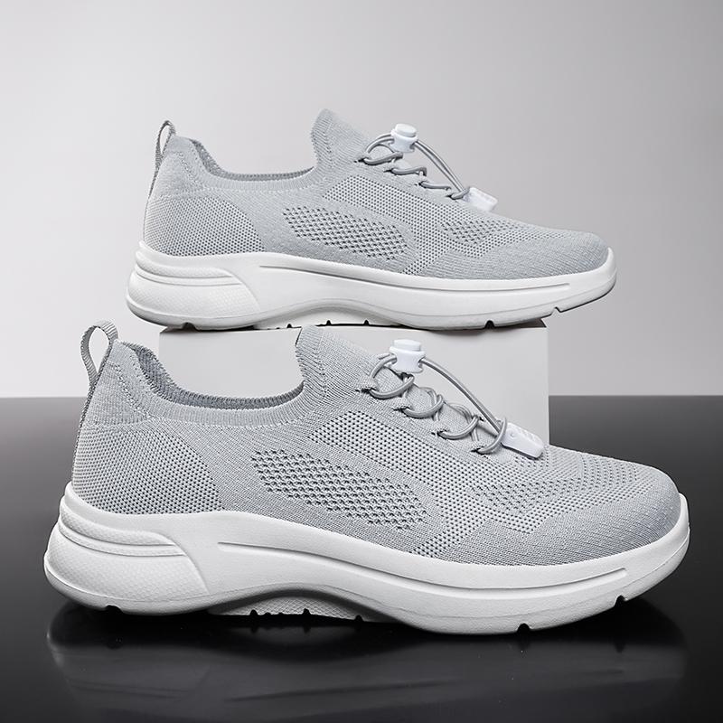 Men's Spring Summer Woven Sneakers Breathable Adjustable Buckle Durable Outdoor Running Workout Shoes