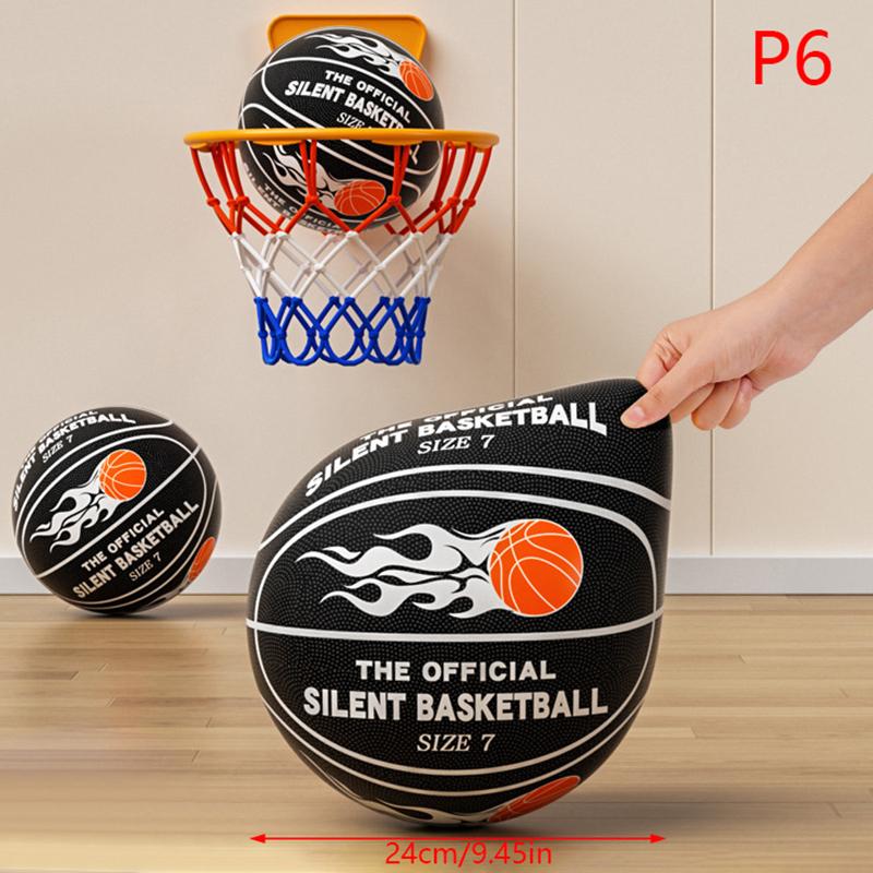 1Pc Kids Bouncing Mute Silent Basketball With Cloth Cover Indoor Silent Foam Basketball Bounce Soft Squeezable Ball