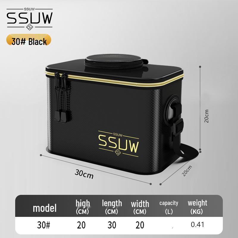 Portable EVA Folding Fishing Bucket - Live Fish Container and Gear Supplies