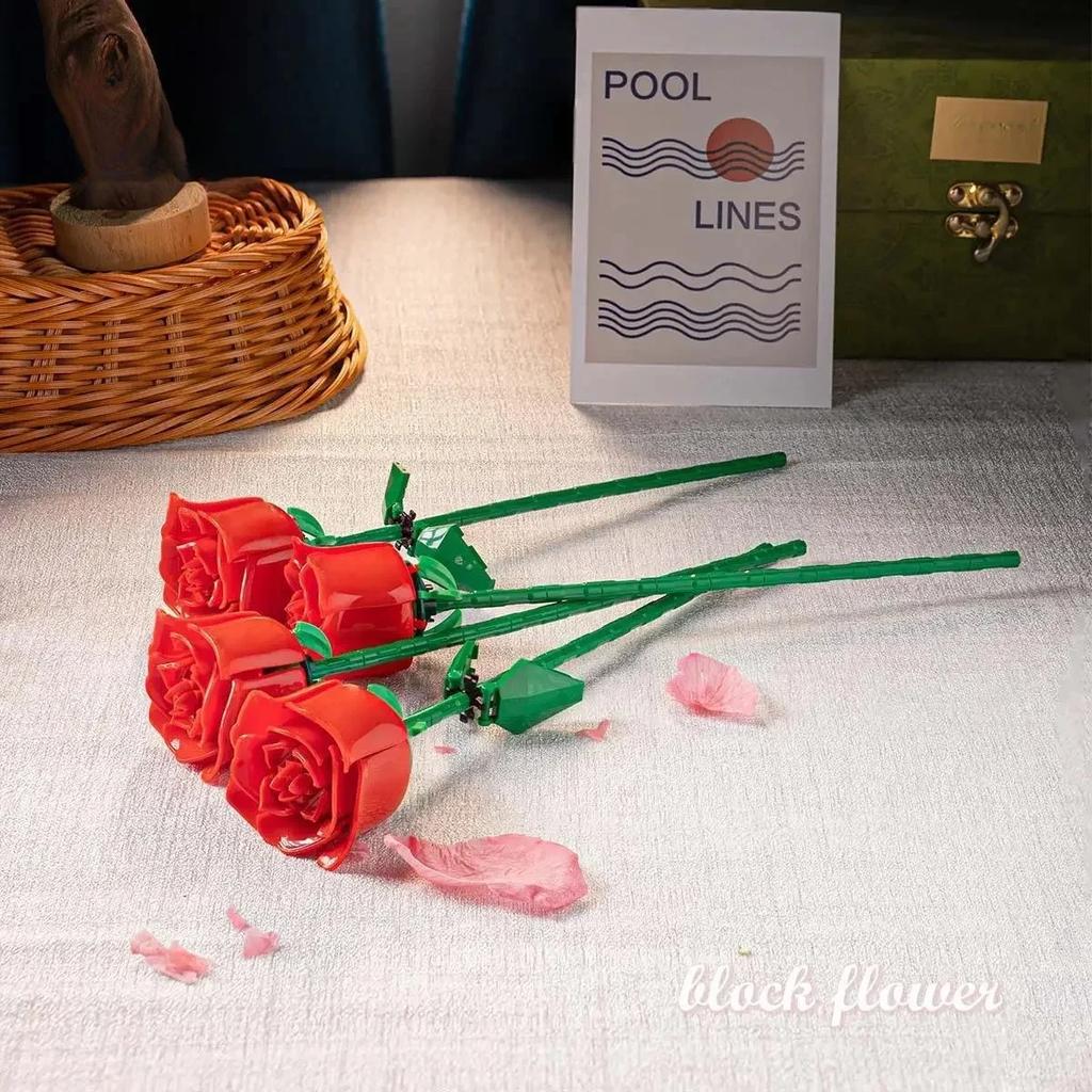 Eternal Flower Rose Building Block Toy Compatible with LEGO Assembly Decoration Girl Valentine's Day Teacher's Day Gift
