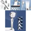 High-pressure Shower Head Set, Rainfall Function, 4 Modes, Anti-rust And Durable