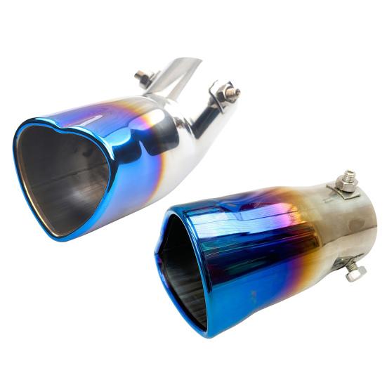 Exhaust Tube Anti-oxidizing Rustproof Straight Heart Shaped Universal Car Exhaust Muffler