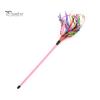 Colorful Rattle Ribbon Teaser Rod Wand Stick Pet Cat Kitten Bite Chew Chase Toy