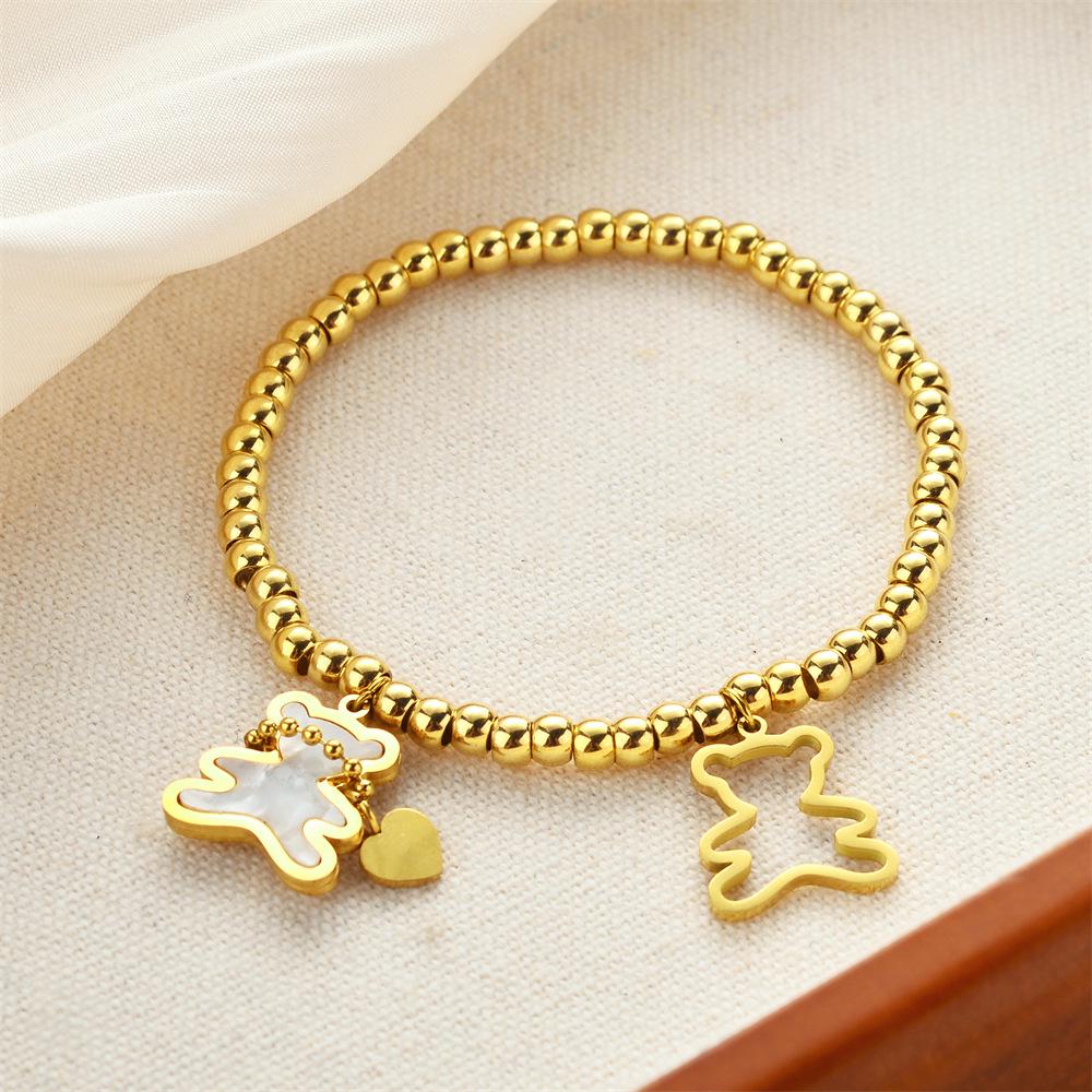 Korean Titanium Steel Four-Leaf Clover Bracelet - Women's Fashion, Versatile & Non-Fading Jewelry
