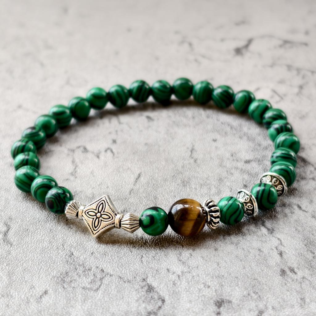 Naturstein Armband 6mm Perlen Natur 7A Tigerauge Lavastein Glücksarmbänder Für Frauen Männer Schmuck Pulseras Homme