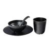 Qianxing Black Frosted Melamine Tableware Set