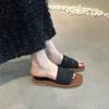 Cowhide Version~ Retro Niche Design Flat-bottomed Slippers for Women To Wear 2025 Summer New Beach Vacation Cool Slippers