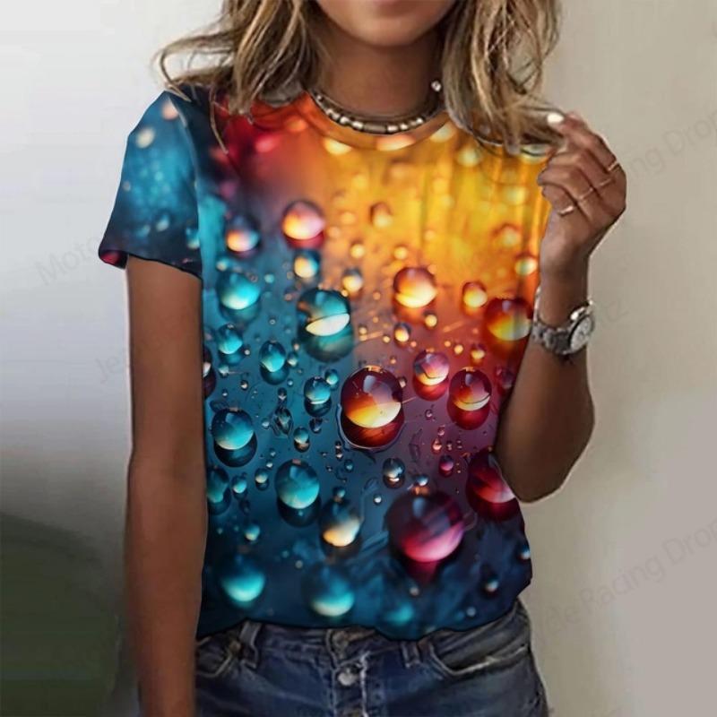 Love Heart 3d Print T-shirt Women Fashion T Shirt Summer O-Neck Casual Graphic Tshirt Harajuku Oversized Top Tee Valentine's Day