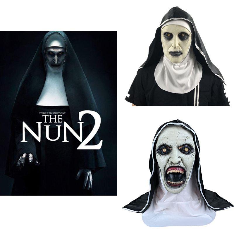 The Conjuring 2 Horror Nun Latex Mask Costume For Halloween Cosplay Party Props