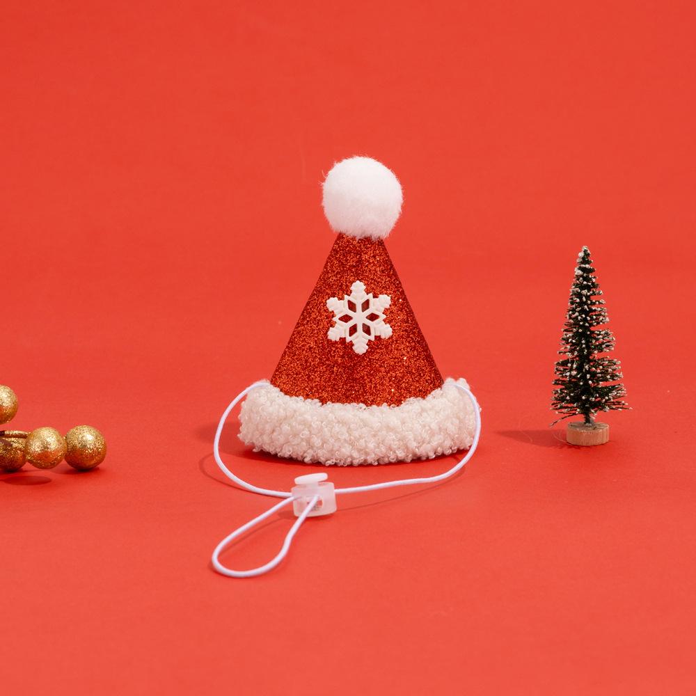 Verstellbarer Weihnachts-Haustier-Schal Weiches Gestricktes Katzen-Bandana Weiche Nikolaus-Strickschals Feiertagskostüm für Kleine Katzen Winterkleidung