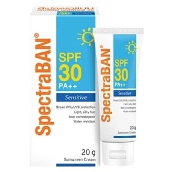 

Stiefel Spectraban Ultra Protection Sensitive Sunscreen Cream SPF 30+ PA+++ 20 г 20g синій