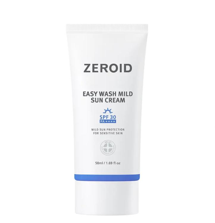 Zeroid Easy Wash Mild Sunscreen 50ml – Gentle Mineral Sunscreen for Sensitive Skin 1 ea