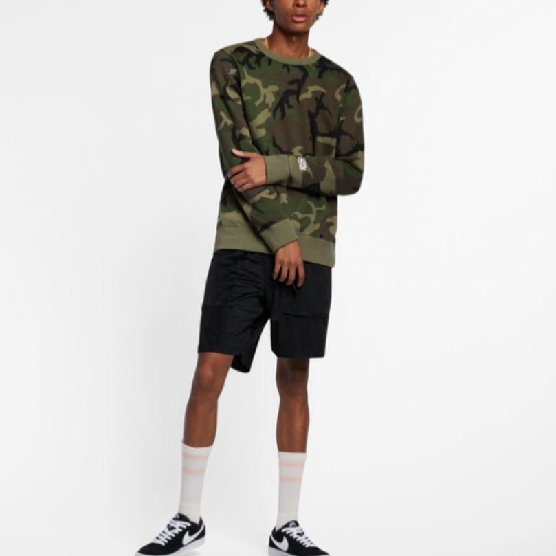 Nike Pullover Herren Olivgrün Rundhalsausschnitt Moderat Regulär CN5374-222