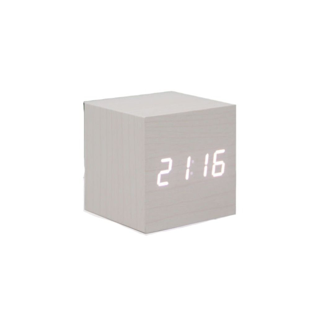 Retro Glow Clock Wood Desk Clock Decoration Supplies Digital LED Alarm Clock Home