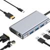 7 In 1 USB Type C Adapter Hub Dock with 3 USB 3.0 Ports HDMI VGA Gigabit Ethernet and PD Charging for Macbook Pro , IPad Pro Etc