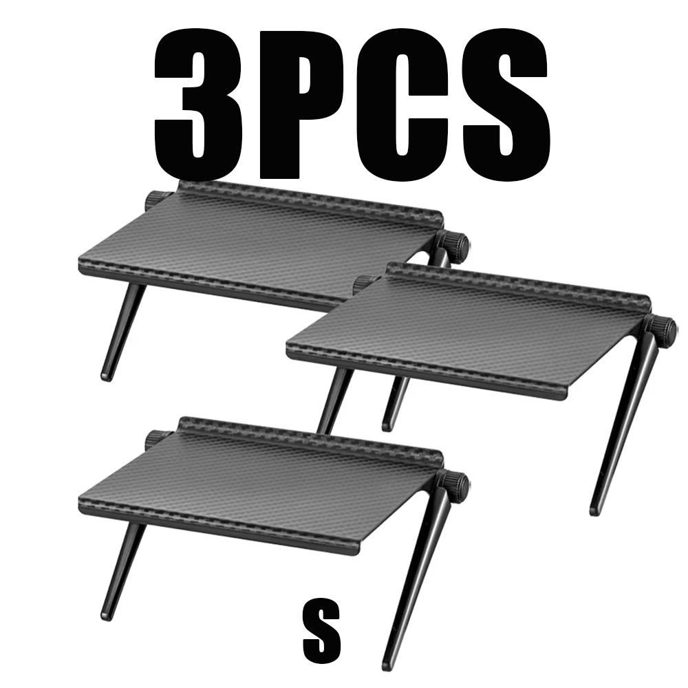 1-3Pcs Tv Computer Screen Top Shelf Organizer Bracket Adjustable Home Top Storage Rack Media Box Router Shelf Rack Storage Table