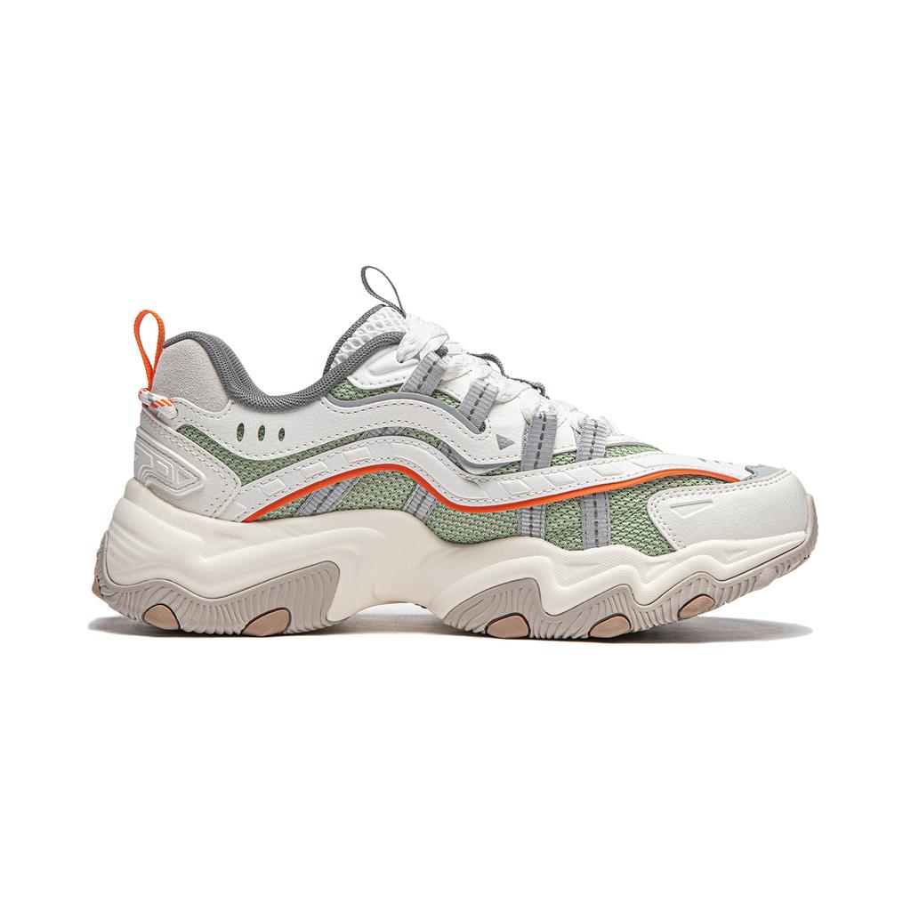 LiNing Cat Paw Lite 2 Fashion Classic Shock Absorption Non-Slip Low-Top Dad Shoes Women Sneakers Green AGCU070-4