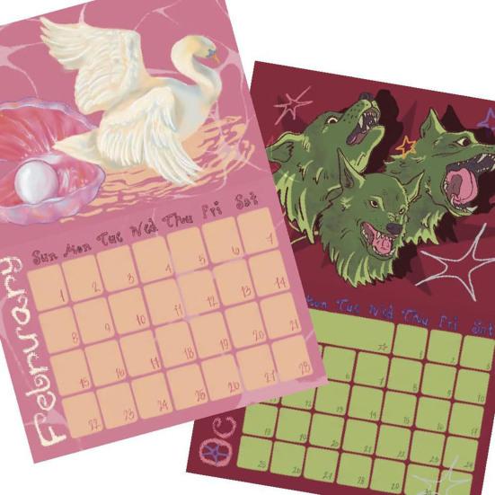 2026 Wandkalender Spiralbindung Januar bis Dezember 12 Monate Monatsplaner Zuhause Büro Künstlerische Illustration Kalender