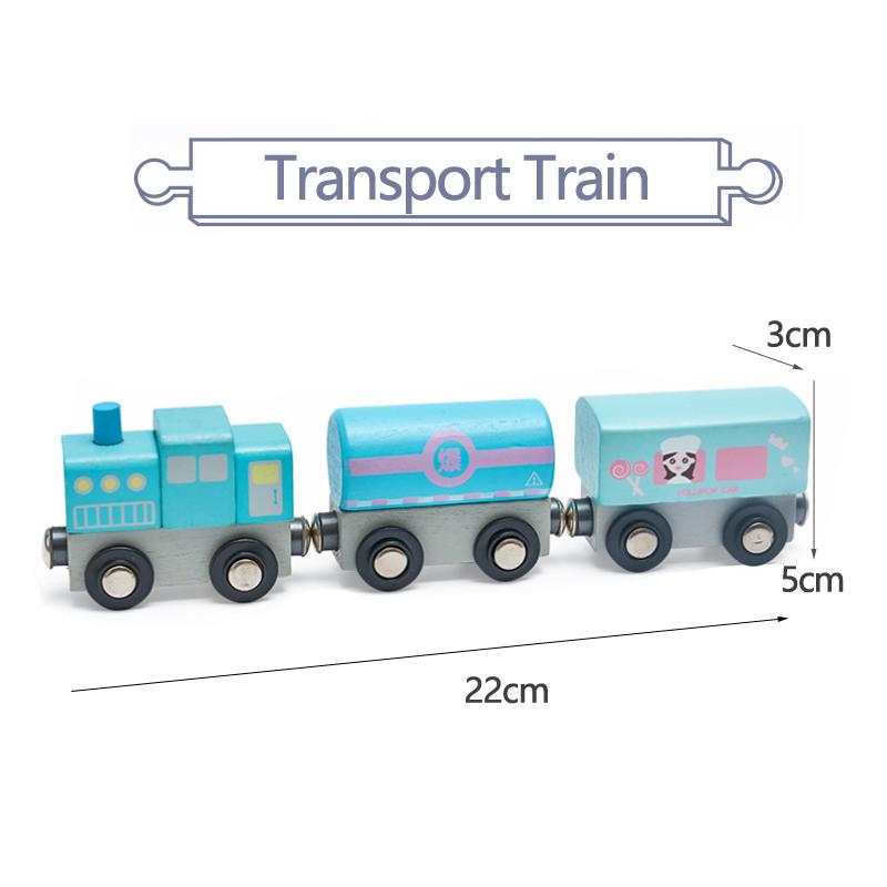 Hot Train Kit Magnetic Toy Car Childrens Track Accessories Manual Sliding Puzzle Wooden Compatible With Various Track Gift W10