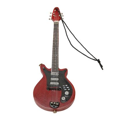 Miniature Electric Guitar Model Exquisite Wooden Guitar Ornament for Music Festival Wedding Party Decoration 08