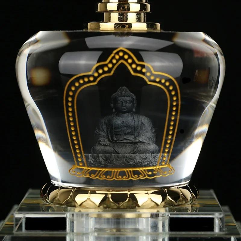 Kristall Stupa Statue Sarira Dagoba Pagode Statue Tibetischer Buddhismus Tempel Schrein Verehrung Dekor