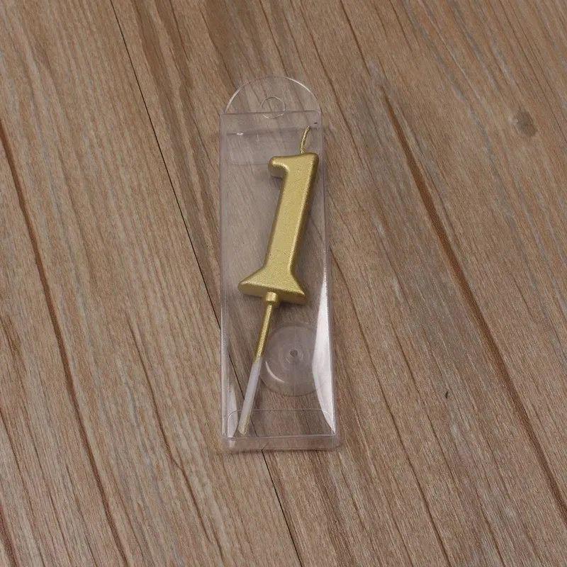 Gold Number Candles for Kids' Birthday Cake and Party Decoration