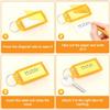 20/50PCS Colorful Plastic Flap Key Labels - Durable Double-Sided Marking Keychain Tags for Airport/Hotel Luggage & ID ZSY