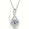 Infinity Twist Pendant Necklace with Brilliant Round Center Stone Elegant Symbolic Jewelry for Women