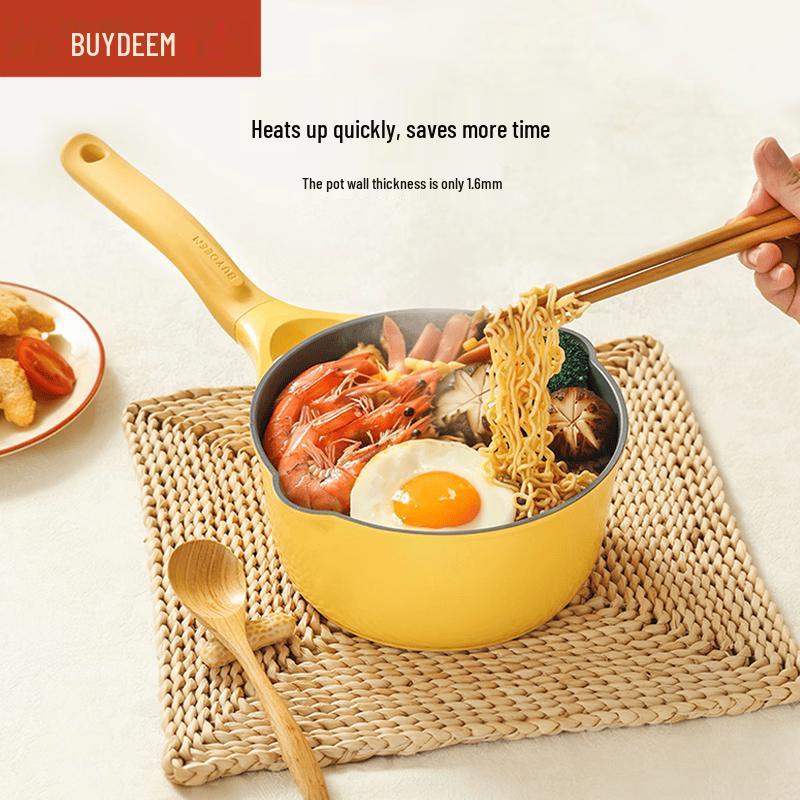 Buydeem Sprout Series 18cm Ceramic Glaze Non-stick Saucepan