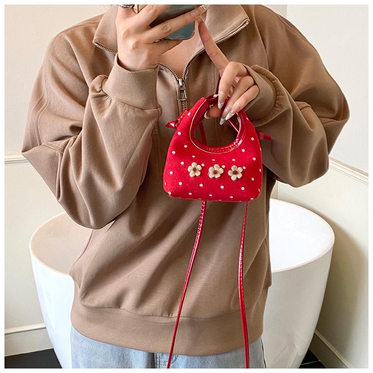 Kids' High-End Retro Polka Dot Crossbody Handbag: Parent-Child Matching Bag