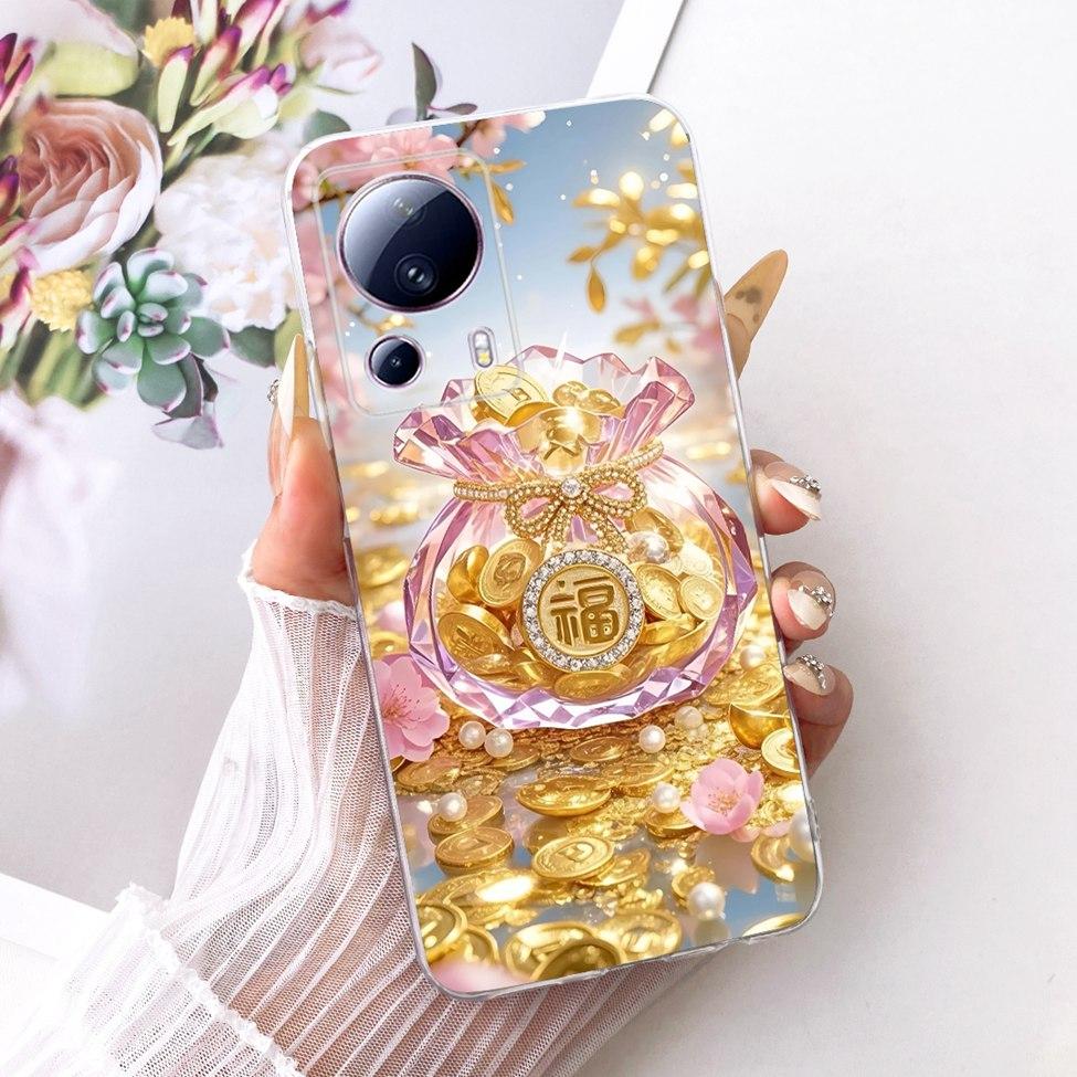 For Xiaomi Civi 2 Clear Case Aesthetic Luxury Cute Fashion Butterfly Funny Painted Funda For Xiaomi Civi2 Casing 2209129SC