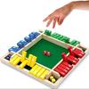 Wooden Dice Board Game for Up To 4 Players, Classic Family Strategy Game, Developing Skills Game