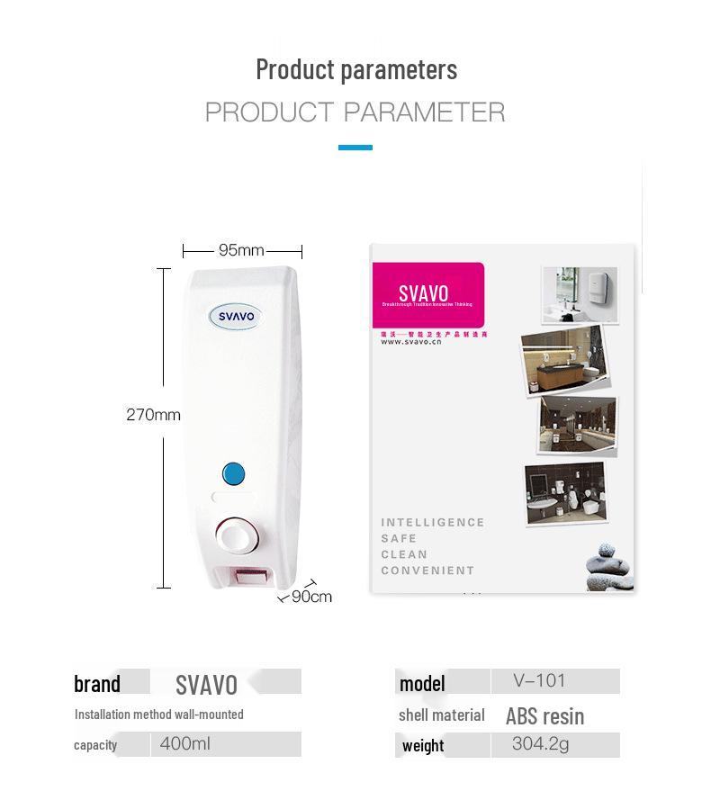 Ruivo Wall-Mounted Triple Soap and Sanitizer Dispenser for Home & Hotel Showers