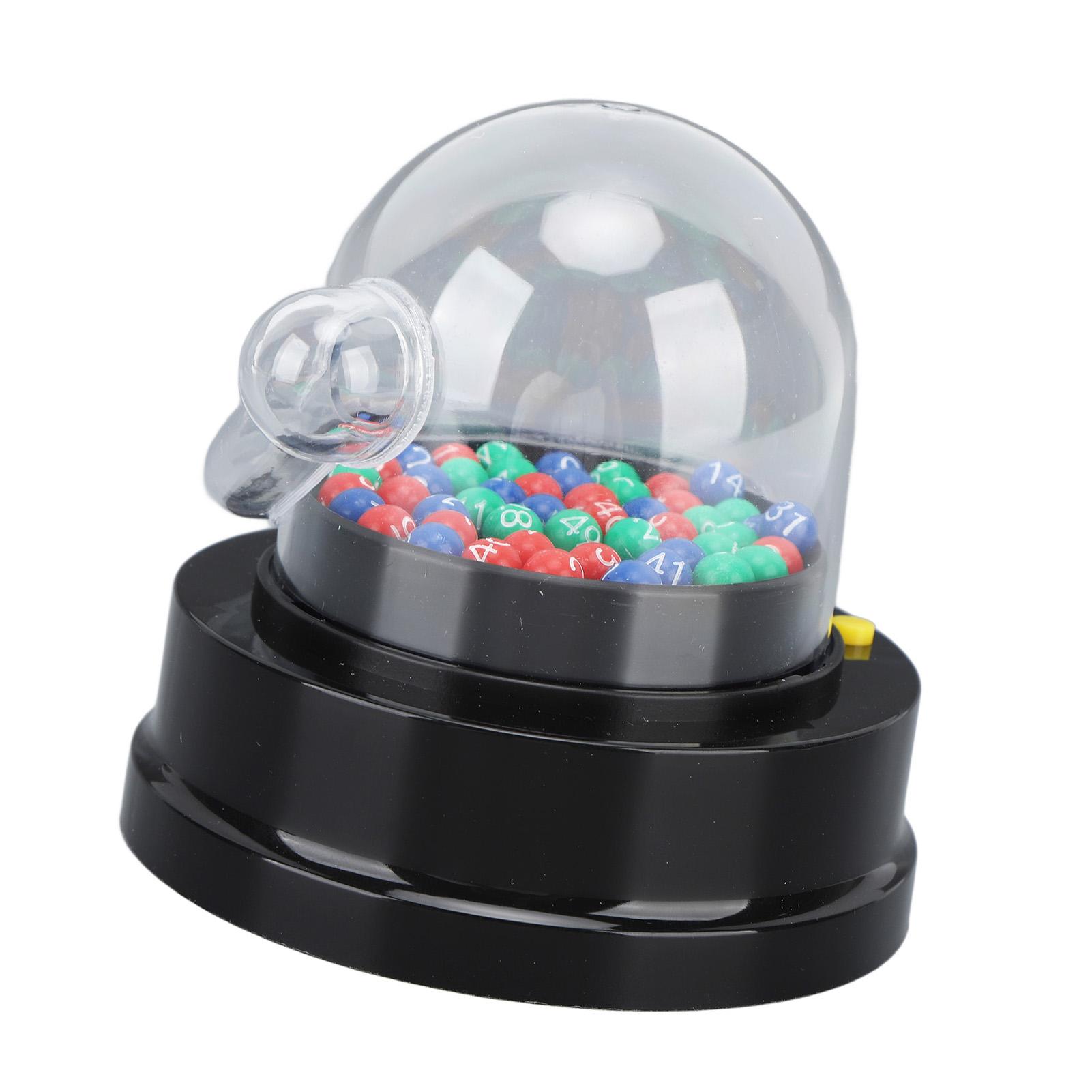 Machine à Secouer Électrique, Secoueur de Loterie Portable avec Design Transparent pour Fêtes, Cadeaux, Apprentissage des Mathématiques, Noir