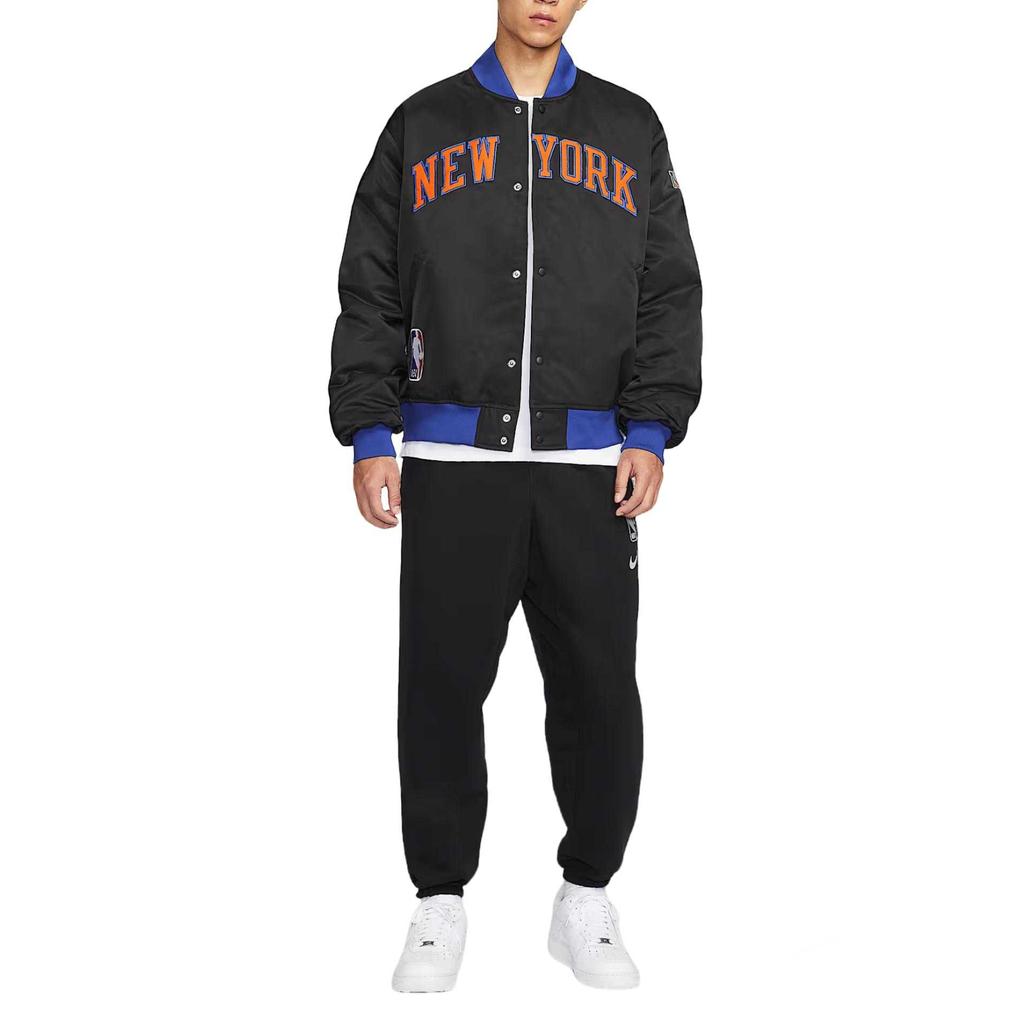 Nike NBA New York Knicks Simple Comfortable Stylish Long Sleeve Jacket Men Jacket Black IF8839-010