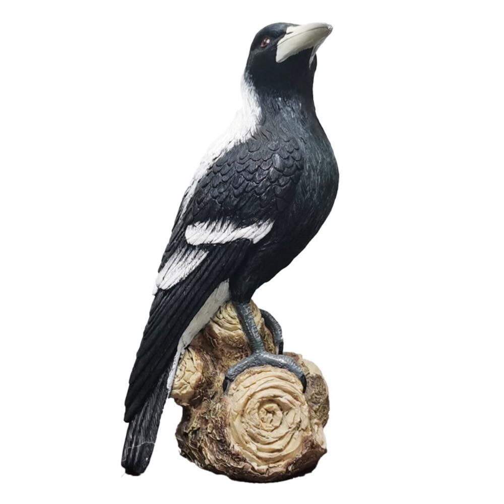 

Смола Имитация Сорока Орнамент Милые Животные Миниатюры Фигурка Статуэтка Птица Офис чёрный