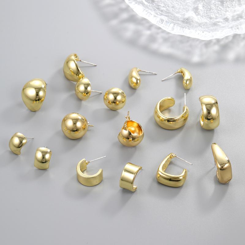 

Винтажные серьги-гвоздики C-образной формы для женщин, модные серьги золотого, серебряного цвета, простые геометрические серьги, модные ювелирные изделия, подарки на вечеринку