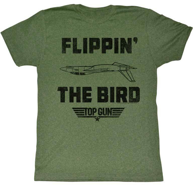 Top Gun Movie F14 Fighter Jet Maverick Flippin The Bird Men T Shirt XXL