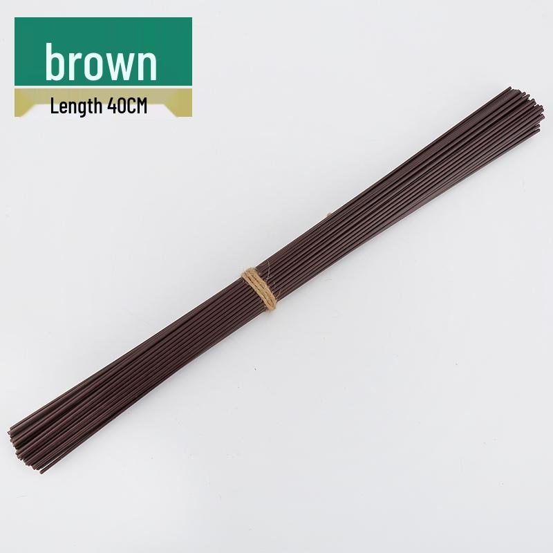 Handmade Floral Stem Iron Wire Yarn for DIY Basket Bouquets - Coffee, Green, White