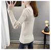 Women's Autumn 2024 Semi-High Neck Slimming Knitted Sweater Top