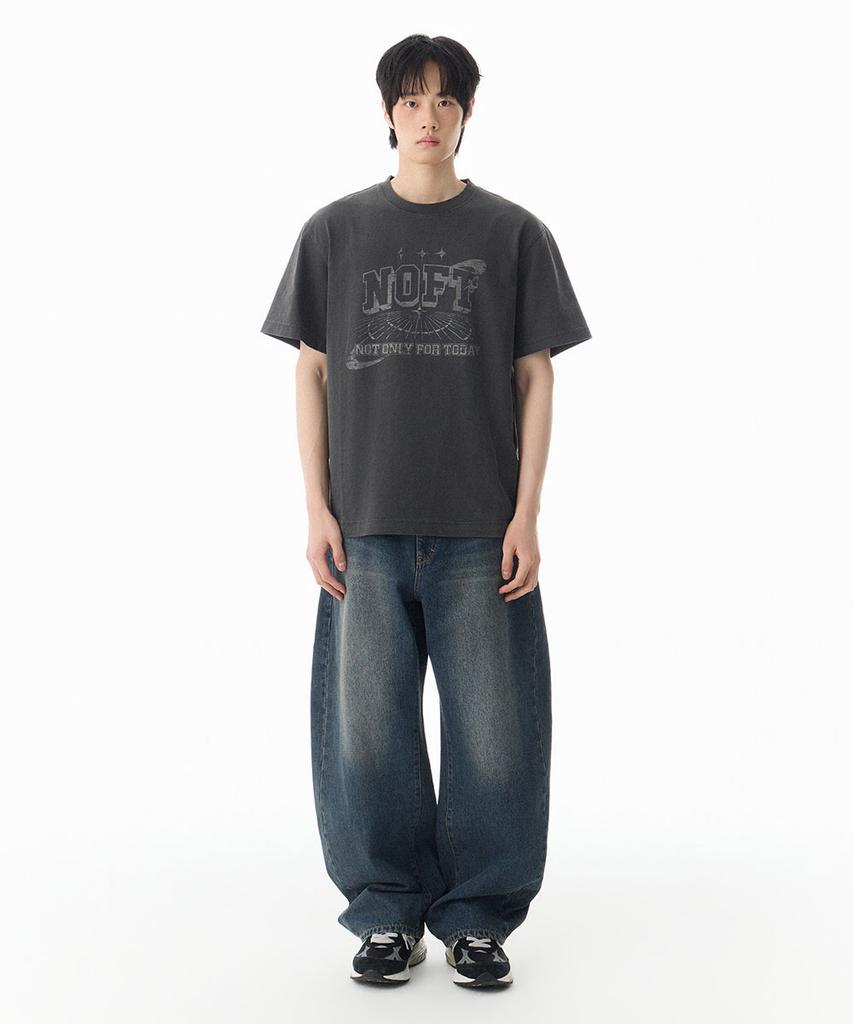 NOT ONLY FOR TODAY Noft Arena Pigment Short Sleeve T-Shirt [Charcoal Gray]