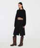 Daiaegeuneol Crop Button Knit Top (Black)