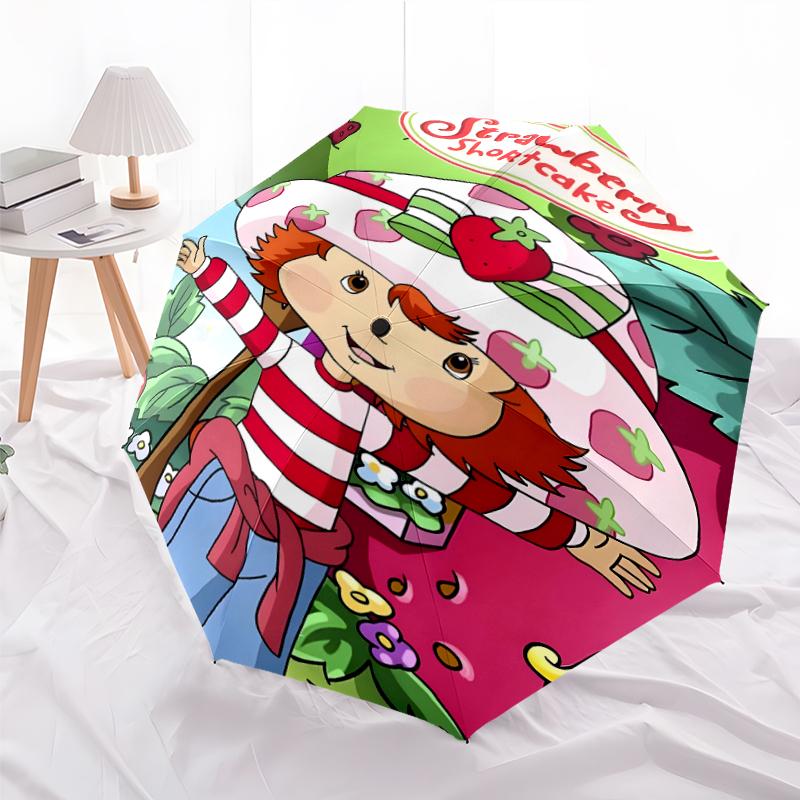 1pc Strawberry Princess2 Umbrella, Sun Protection, And UV Shielding. It Has Eight Sturdy Ribs for Outdoor Use And Perfect Gift
