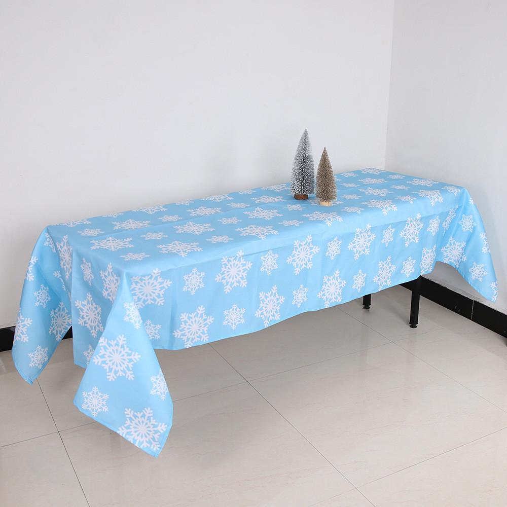 

Синяя Роскошная Полиэстеровая Рождественская Скатерть Идеально Подходит Для Элегантных Праздничных Посиделок