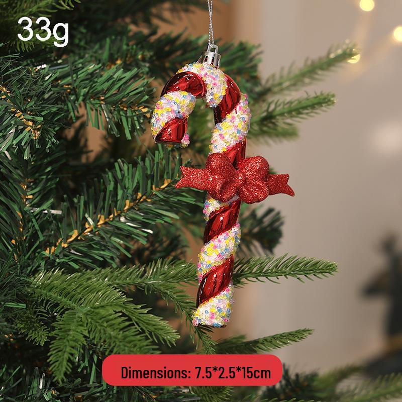 Pink Cartoon Christmas Tree Ornament with Glitter Sequins - Ins Style