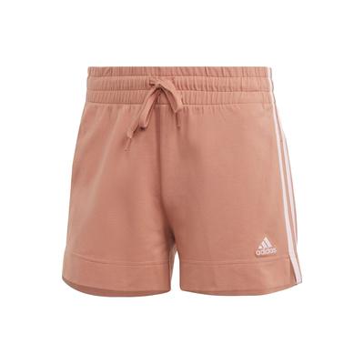 Essentials 3-Stripes Slim Fit Sports Casual Shorts Women Shorts Rock-Brown IM2798