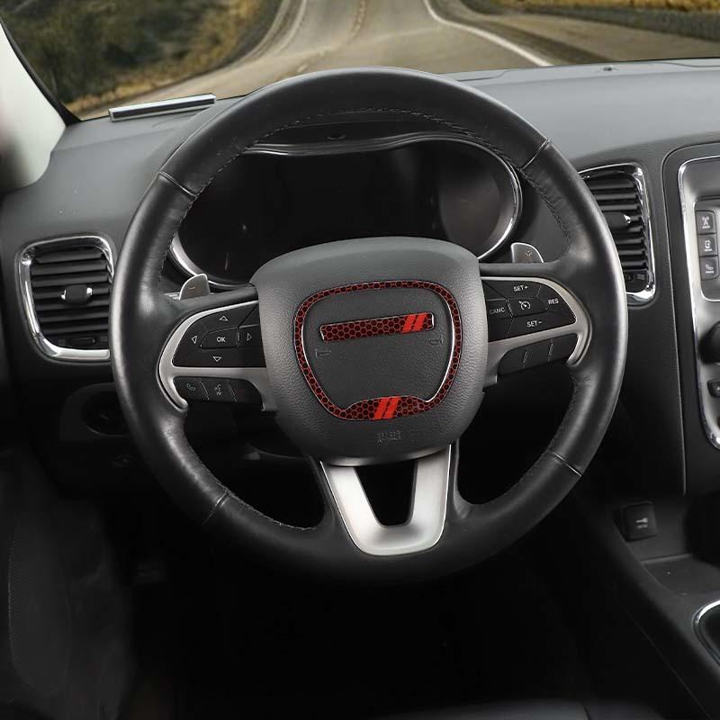 Steering Wheel Decoration Protective Cover For Dodge Charger For Challenger 2015 Up For Dodge Durango 2014 Up  Interior Accessories